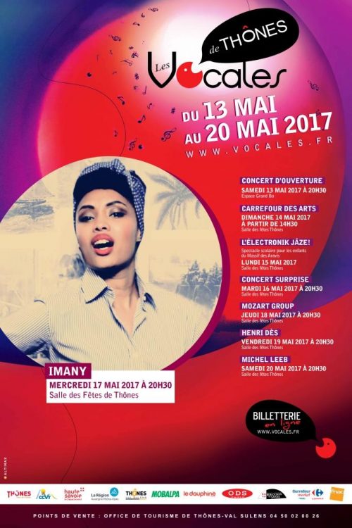 Affiche Concert Imany Vocales de Thônes 2017